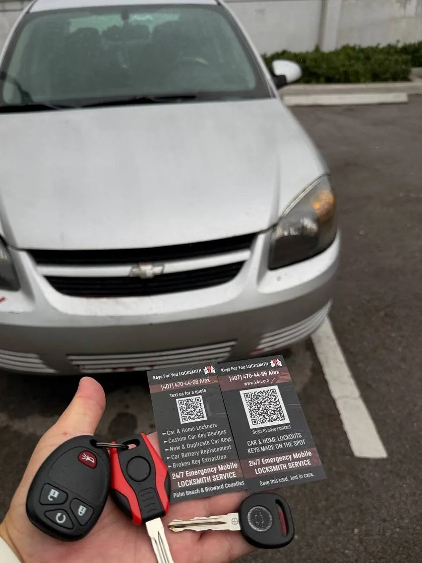 Chevrolet Cobalt new key and remote programming in Deerfield Beach by Keys For You Locksmith