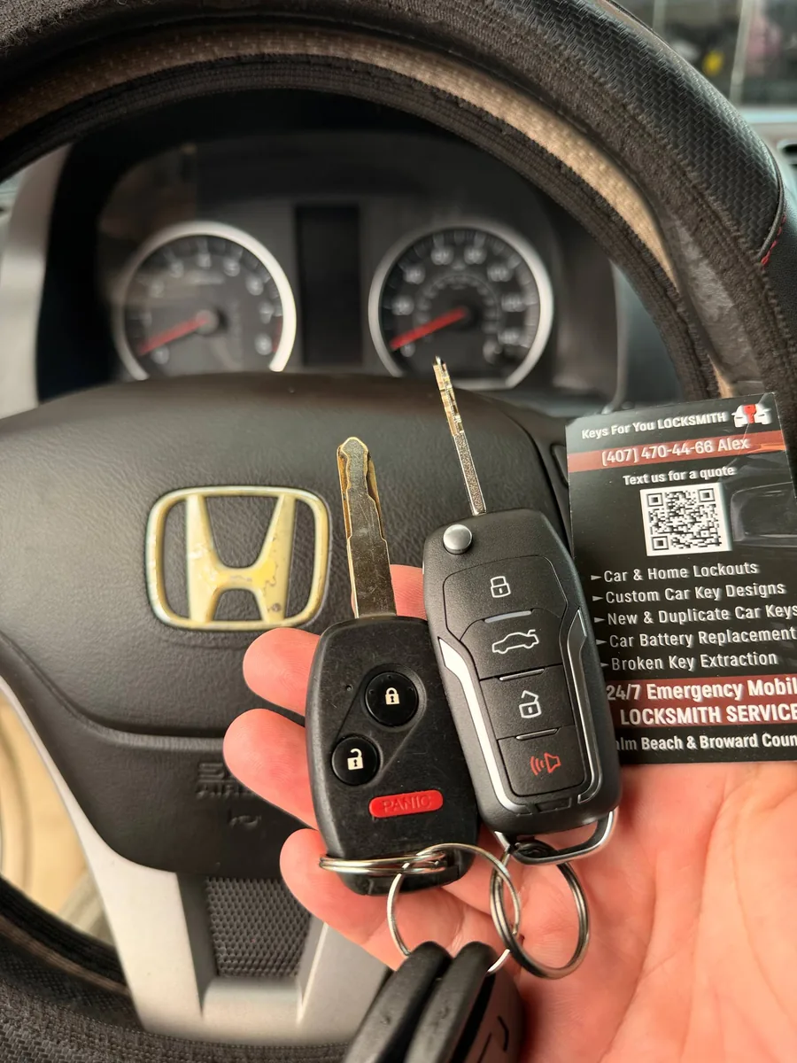 Honda CR-V key addition service in Boca Raton by Keys For You Locksmith
