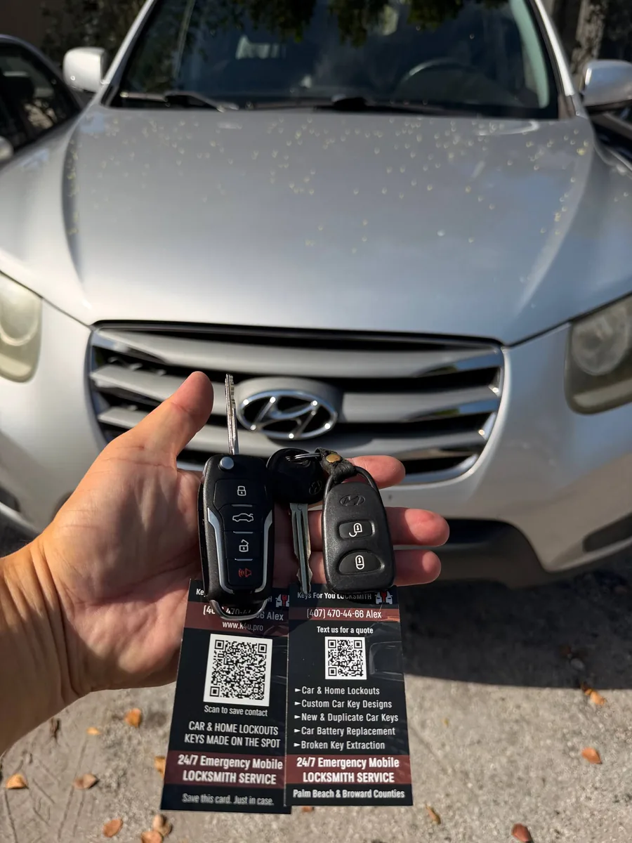 Hyundai Santa Fe key addition service in Fort Lauderdale by Keys For You Locksmith