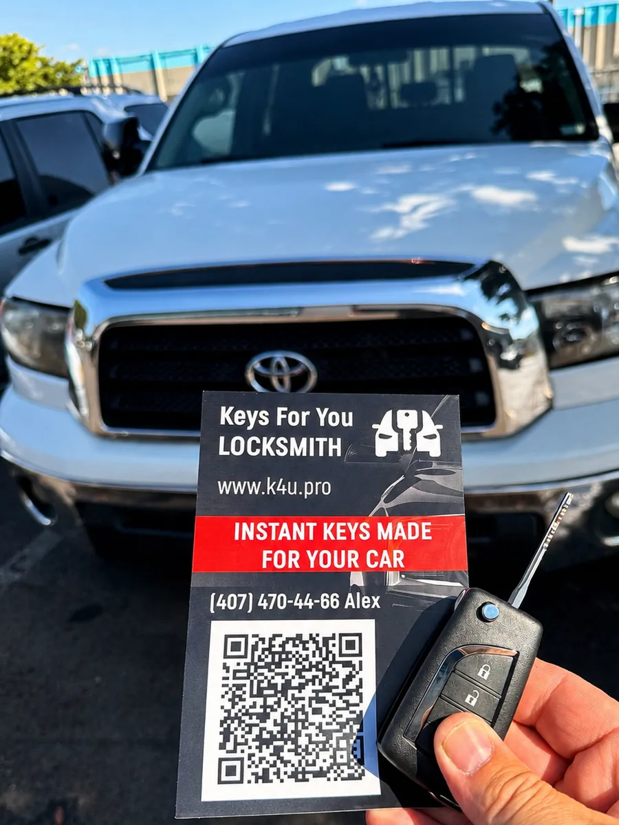 Toyota Tundra emergency unlock, new key creation and programming in Deerfield Beach by Keys For You Locksmith