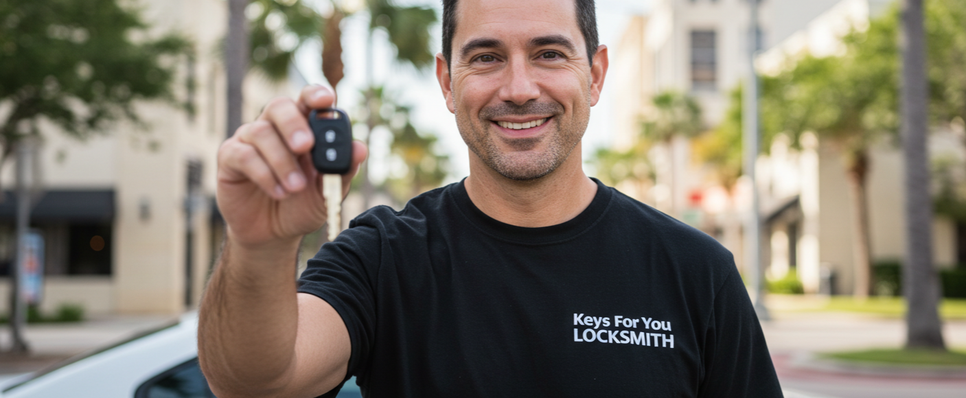 Image_fx (15) Professional automotive locksmith helping with a car lockout in South Florida